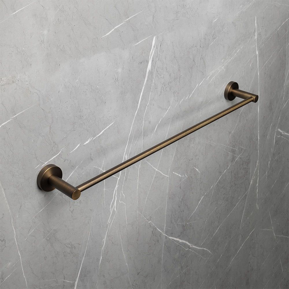 Farina 600 Single Towel Rail Brushed Vintage Antique Brass