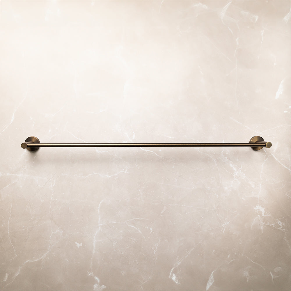 Farina 800 Single Towel Rail Brushed Vintage Antique Brass