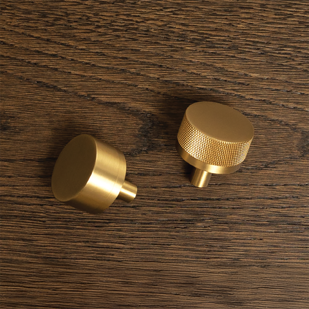 Momo Bellevue Solid Brass Plain Knob 35mm Brushed Satin Brass