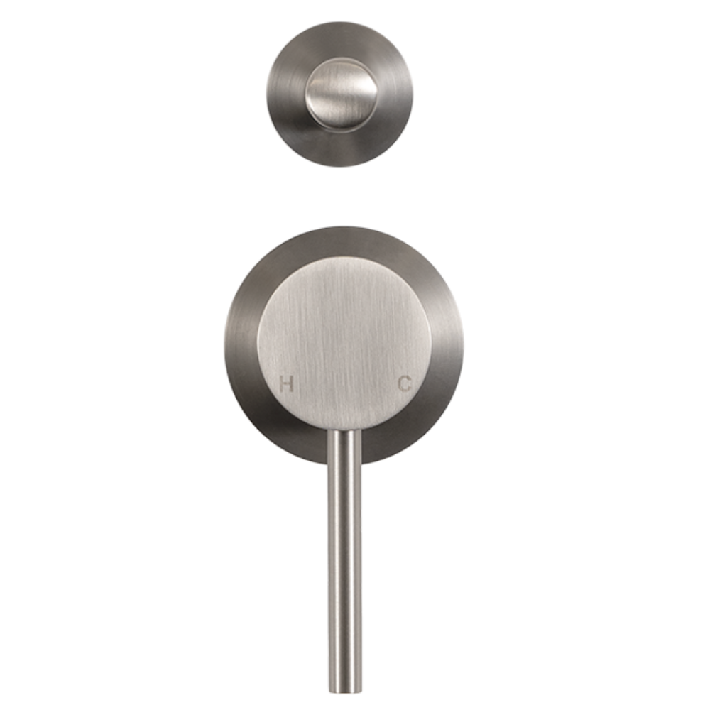 Mira Brushed Nickel Wall Mixer with divertor