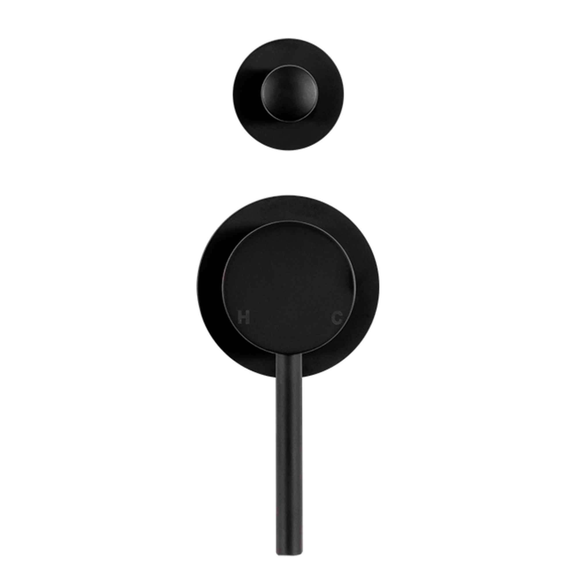 Mira Matte Black Wall Mixer with divertor