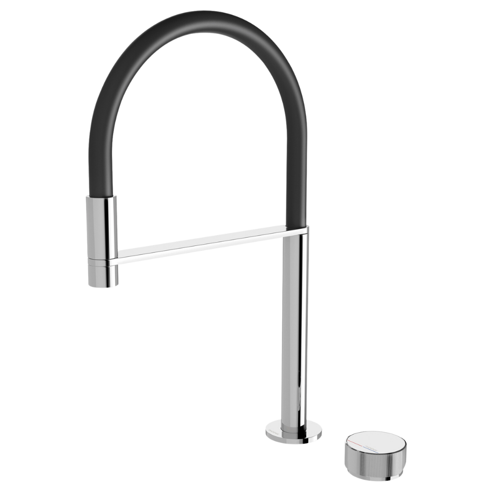 Axia Chrome Hob Sink Mixer Set Flexible Hose 230mm