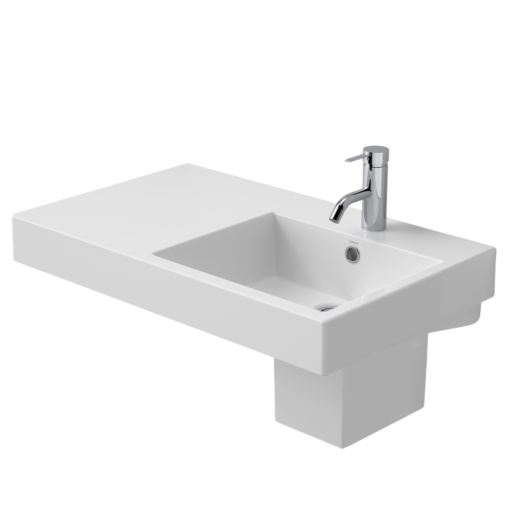 Liano Nexus 750 Wall Basin Left Shelf with 1 Tap Hole