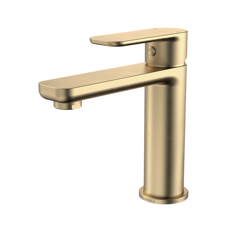 Luna Basin Mixer Brushed Brass Lead Free