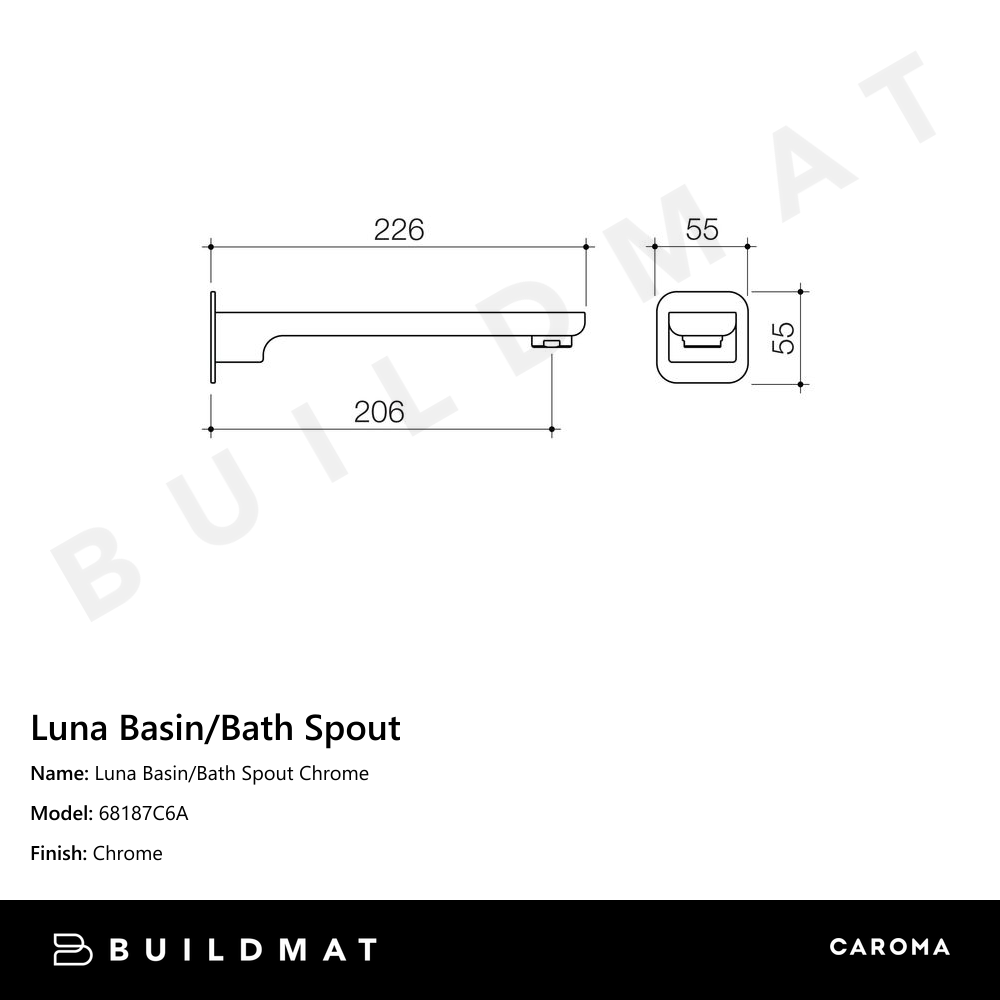 Luna Basin/Bath Spout Chrome