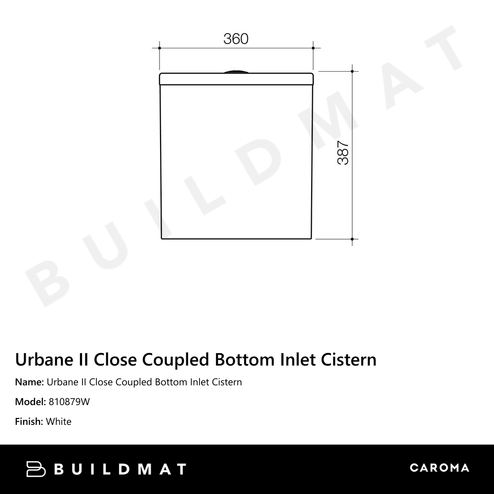 Urbane II Close Coupled Bottom Inlet Cistern