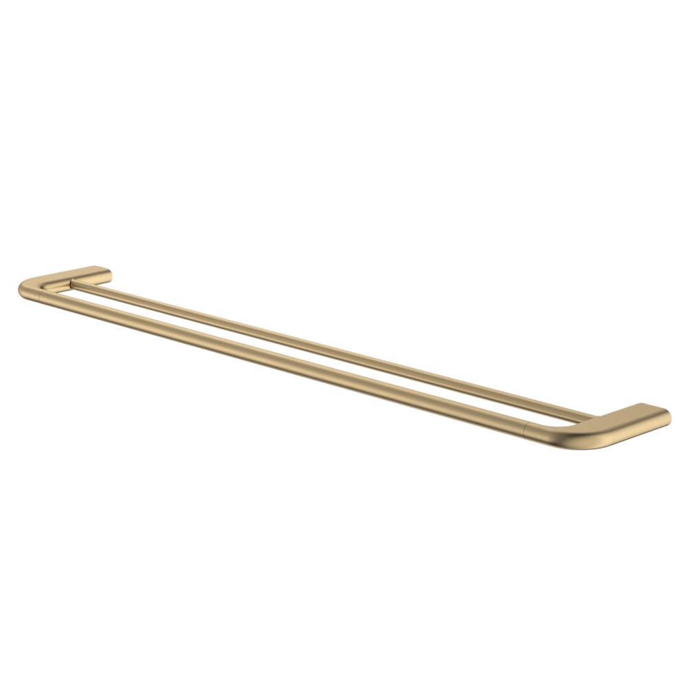 Contura II 820mm Double Towel Rail Brushed Brass