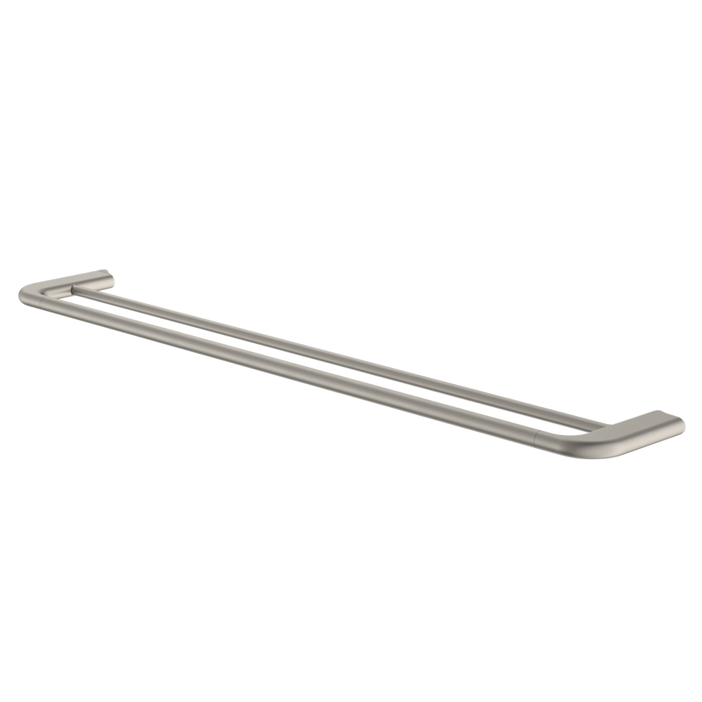 Contura II 820mm Double Towel Rail Brushed Nickel