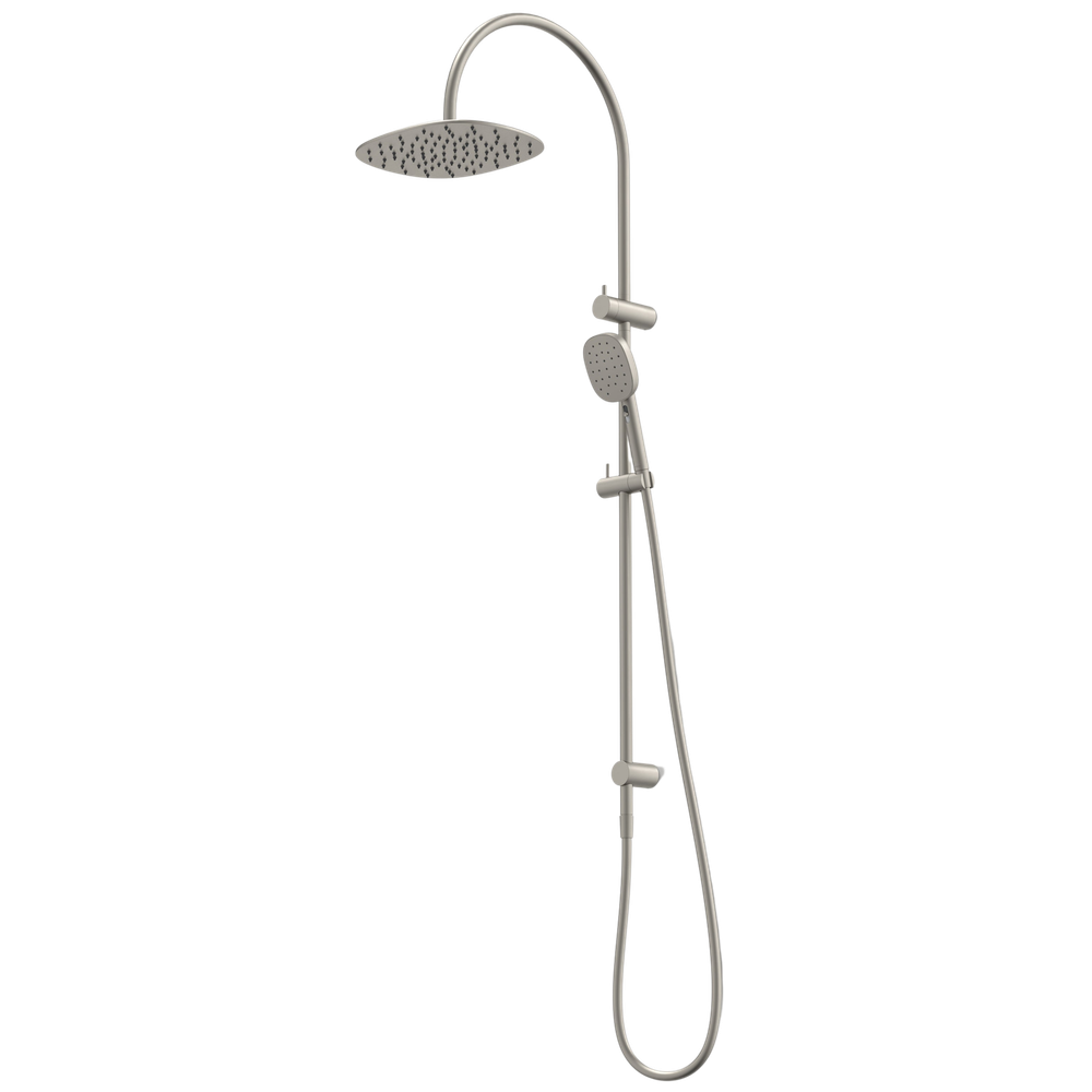 Contura II Rail Shower with Overhead Brushed Nickel