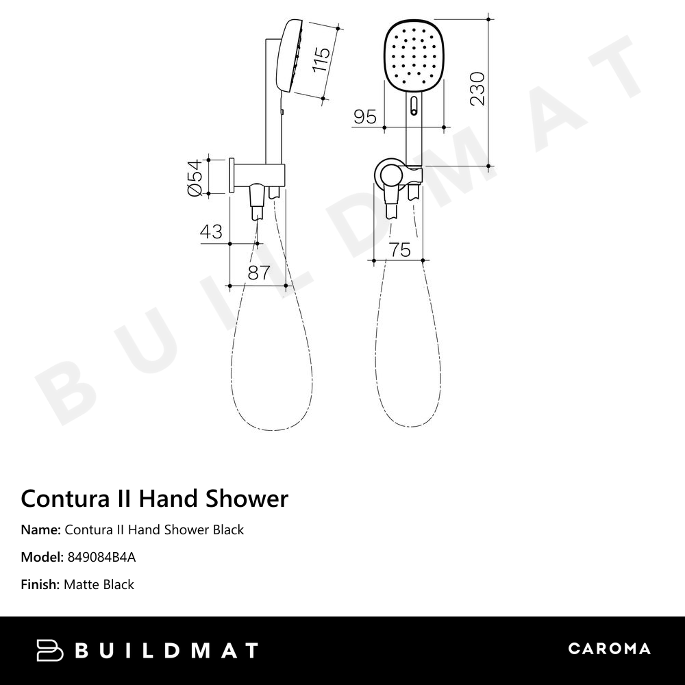 Contura II Hand Shower Black