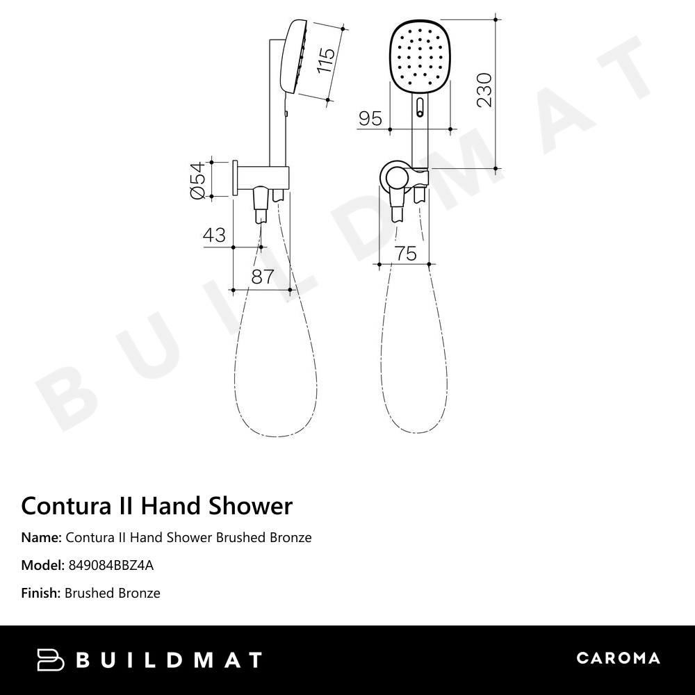 Contura II Hand Shower Brushed Bronze