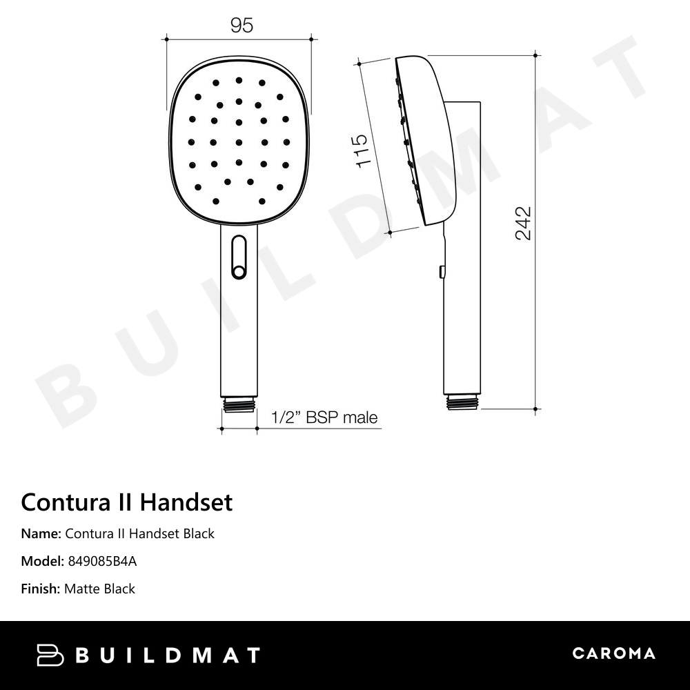 Contura II Handset Black