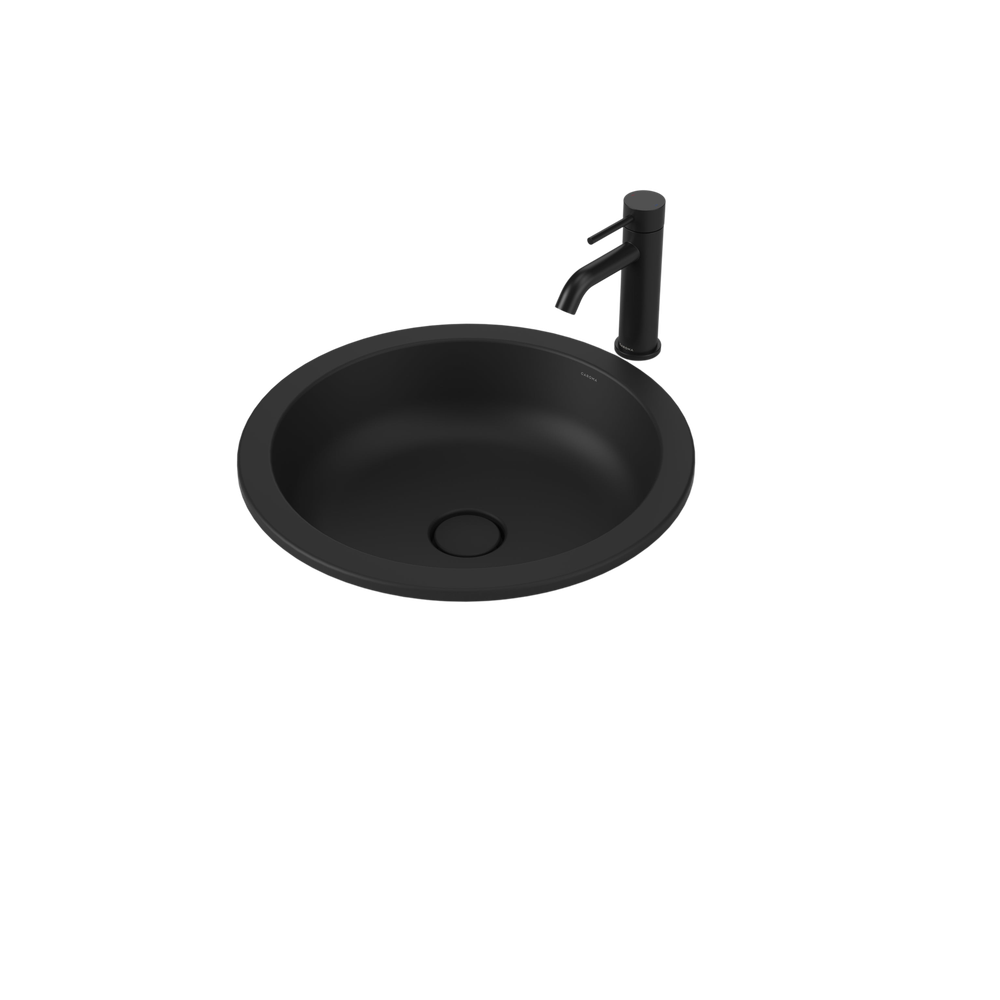 Liano II 440mm Round Under/Over Counter Basin Matte Black