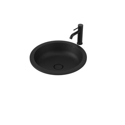 Liano II 440mm Round Under/Over Counter Basin Matte Black