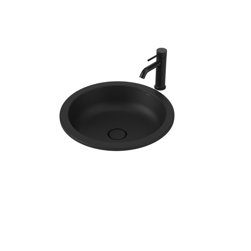 Liano II 440mm Round Under/Over Counter Basin Matte Black