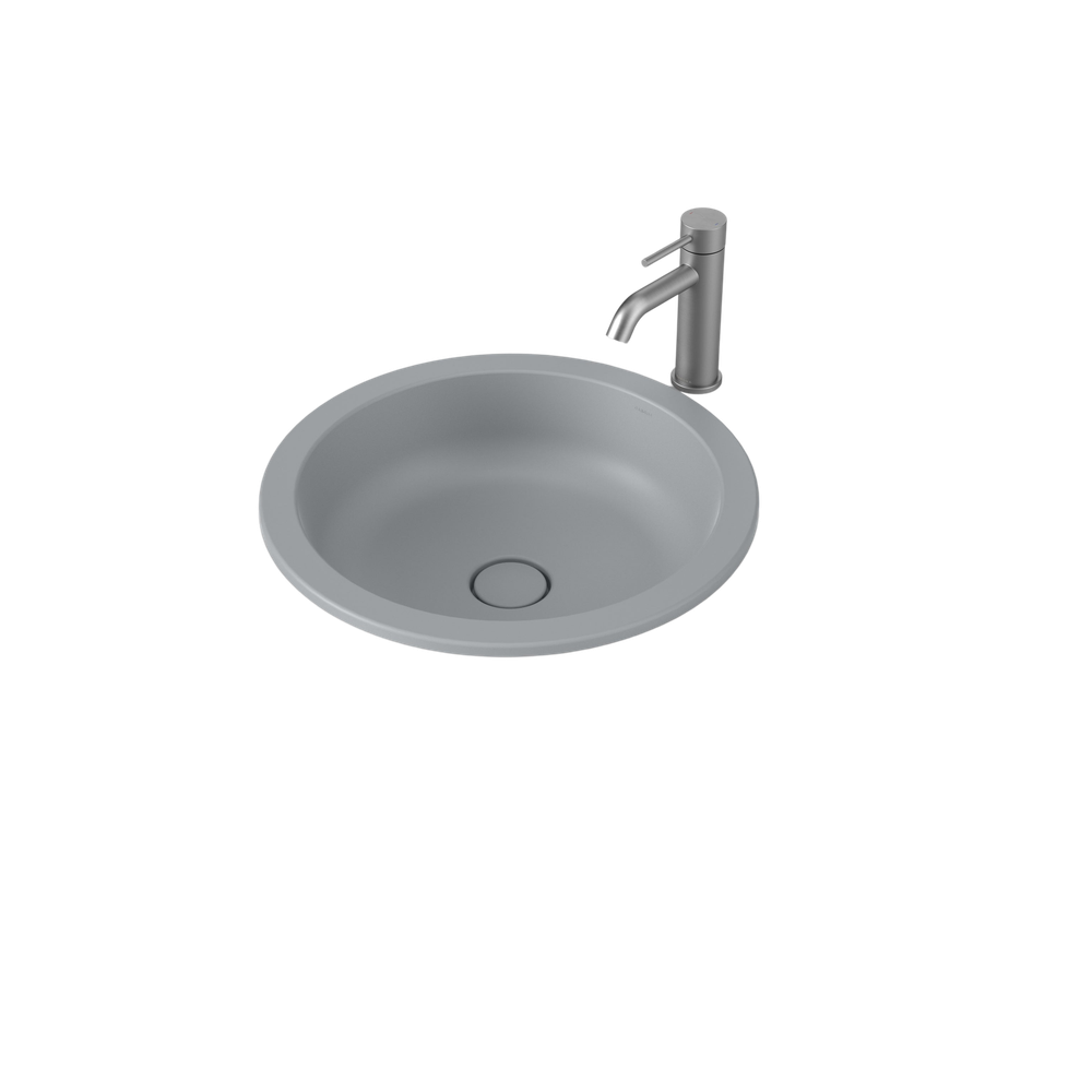 Liano II 440mm Round Under/Over Counter Basin Matte Grey