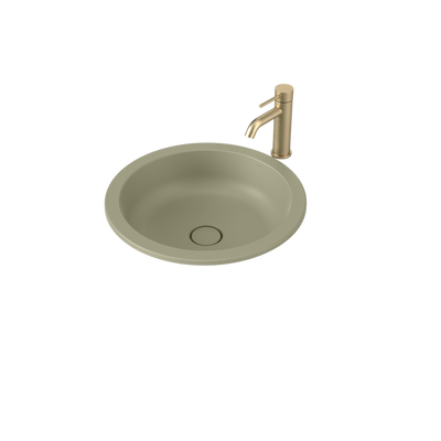 Liano II 440mm Round Under/Over Counter Basin Matte Green