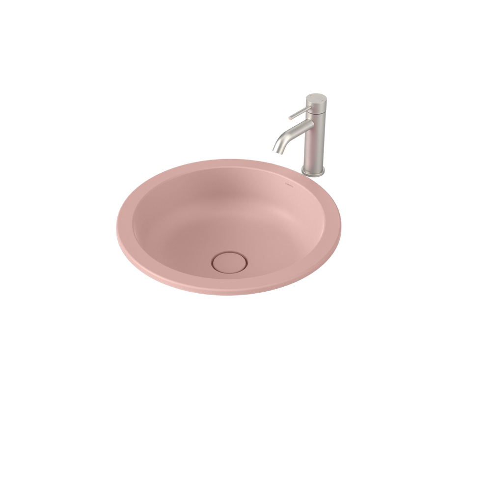 Liano II 440mm Round Under/Over Counter Basin Matte Pink