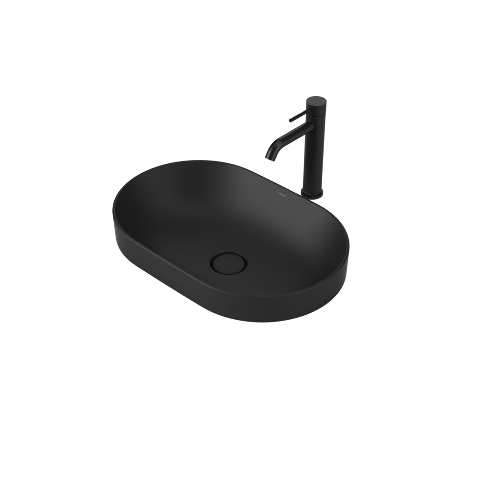 Liano II 530mm Pill Inset Basin Matte Black