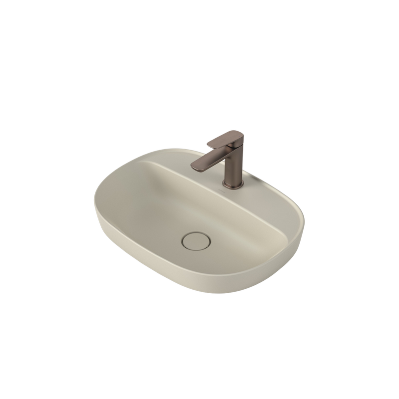 Contura II 530mm Inset Basin with Tap Landing Matte Clay