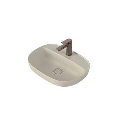 Contura II 530mm Inset Basin with Tap Landing Matte Clay