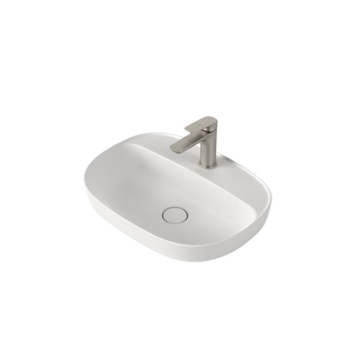 Contura II 530mm Inset Basin with Tap Landing Matte White