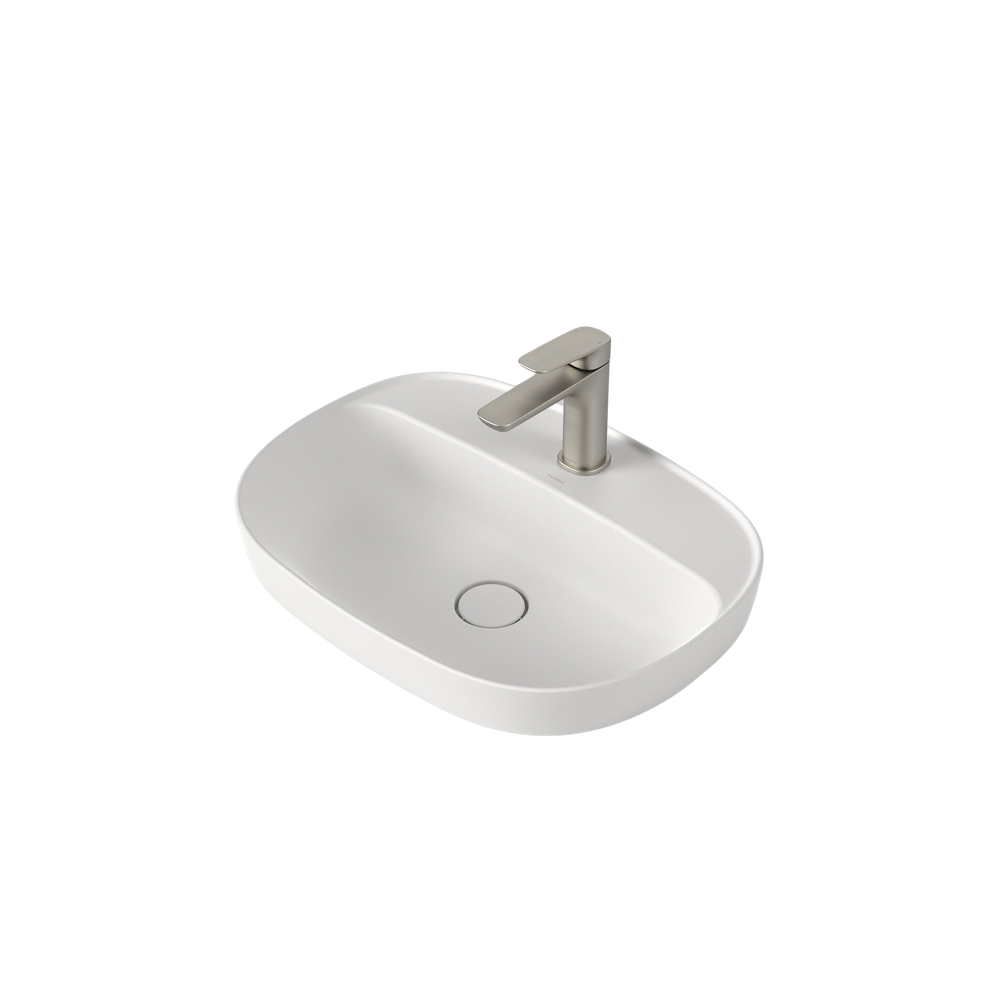 Contura II 530mm Inset Basin with Tap Landing Matte White