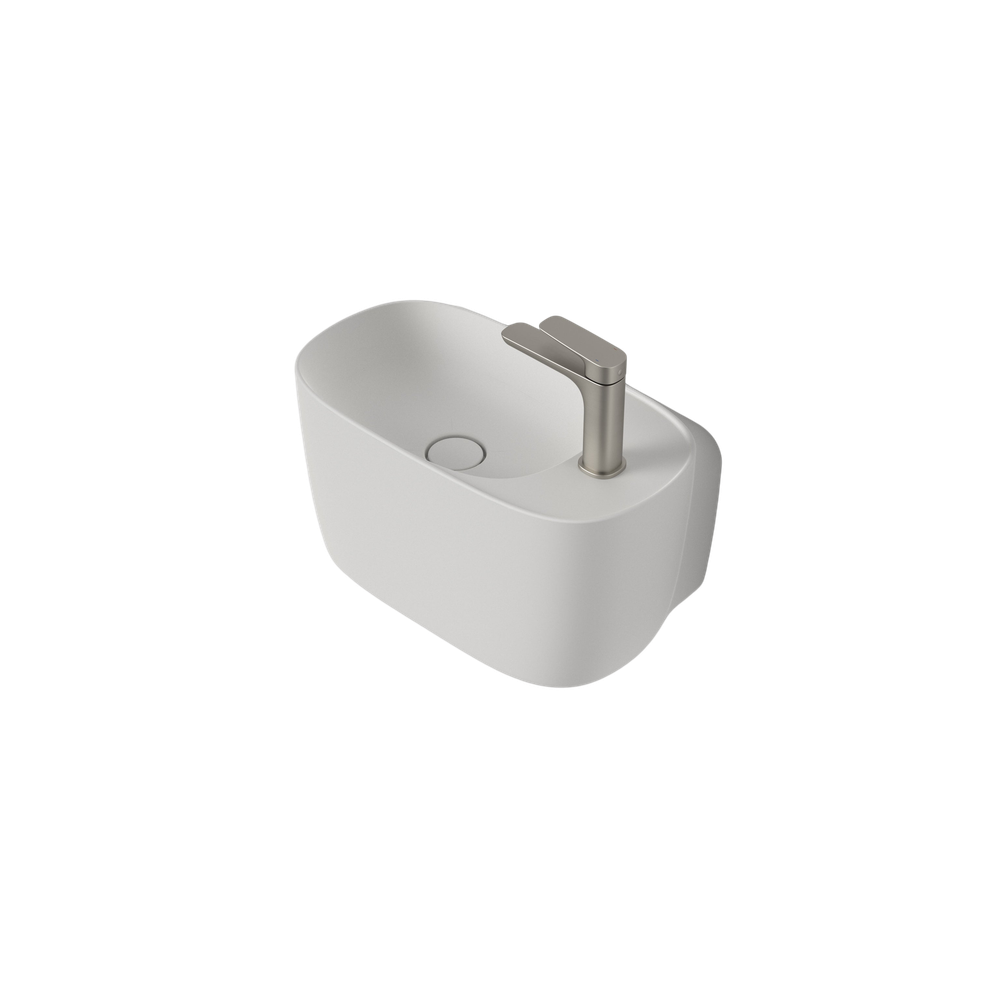 Contura II Hand Wall Basin Matte White