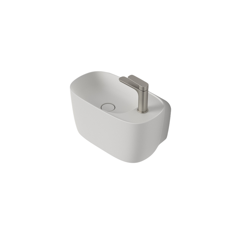 Contura II Hand Wall Basin Matte White