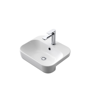 Luna Semi Recessed Basin with Tap Landing