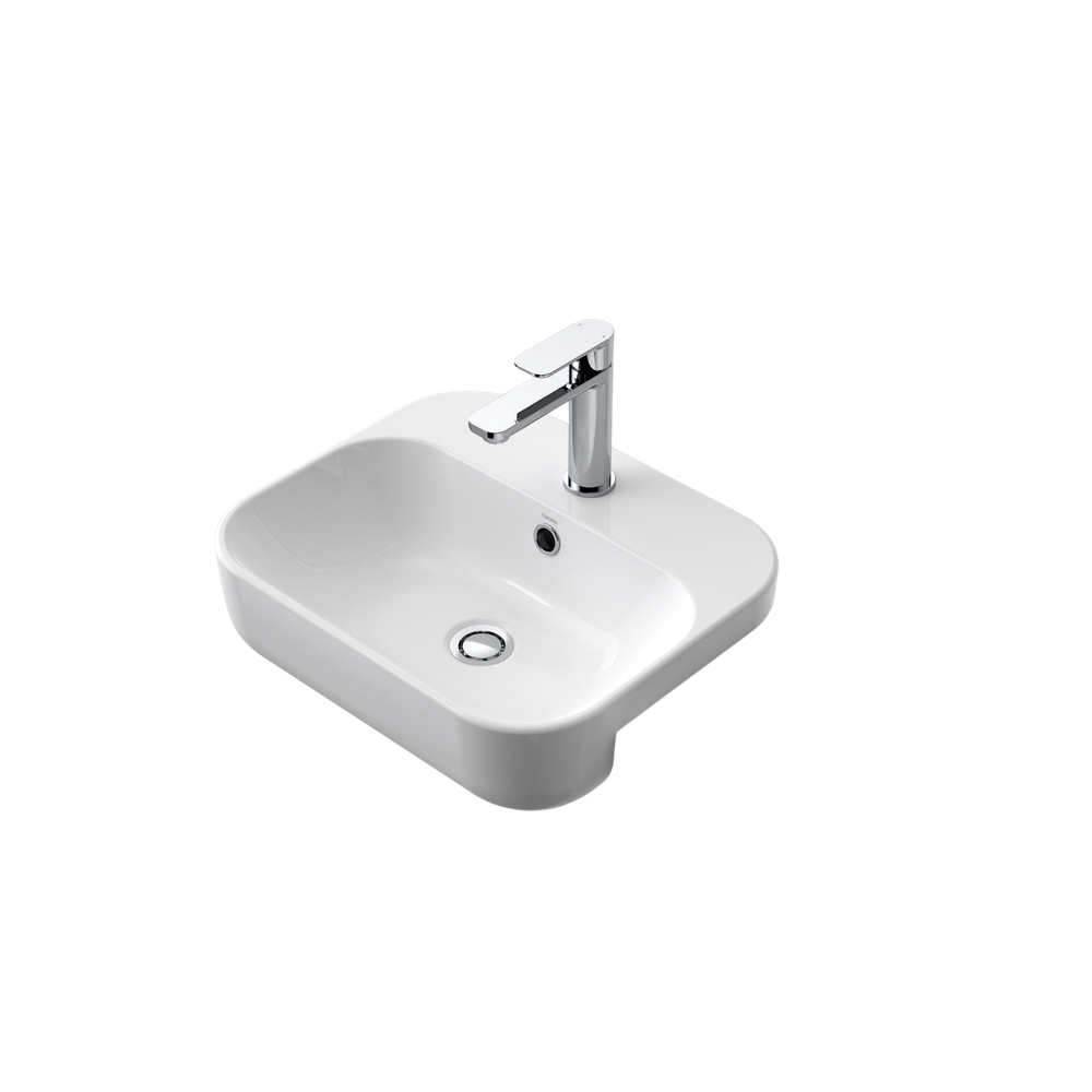 Luna Semi Recessed Basin with 1 Tap Hole