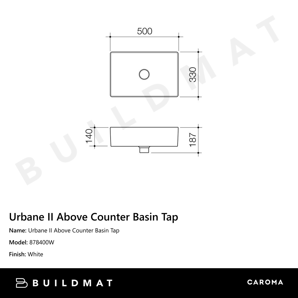 Urbane II Above Counter Basin Tap