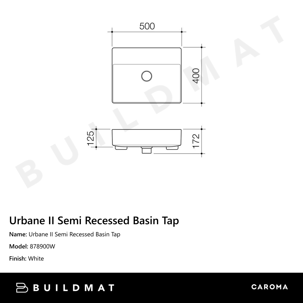 Urbane II Semi Recessed Basin Tap