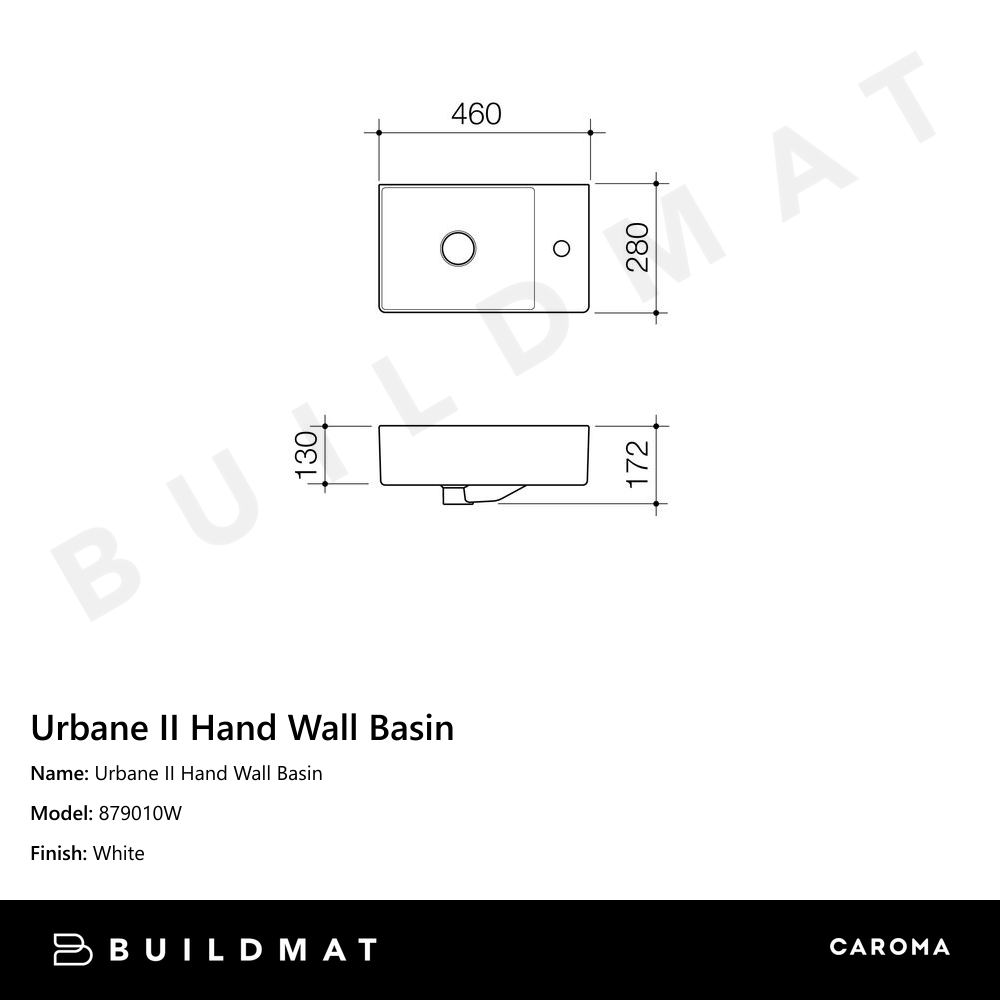 Urbane II Hand Wall Basin