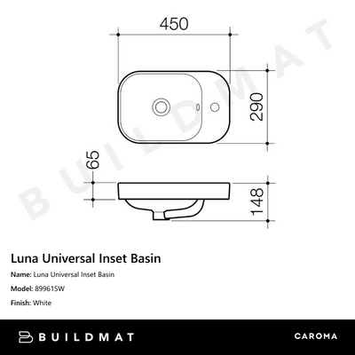 Luna Universal Inset Basin