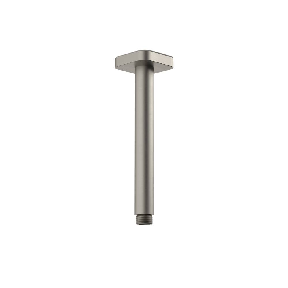 Luna Straight Arm Square Flange 210mm Brushed Nickel