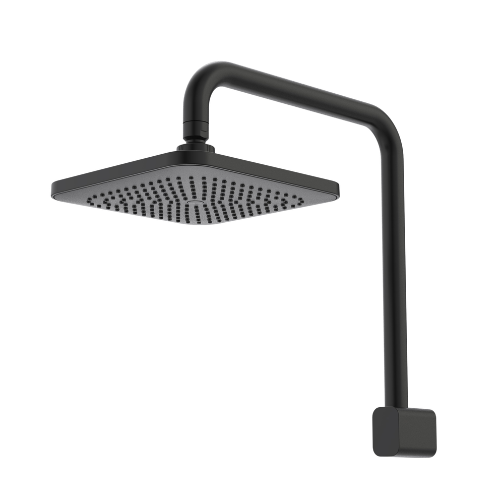 Luna Fixed Overhead Shower Black