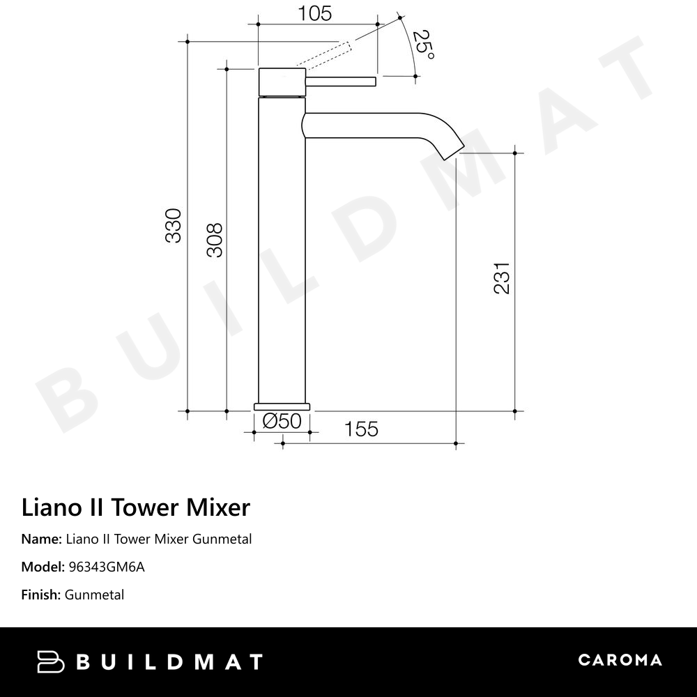 Liano II Tower Mixer Gunmetal