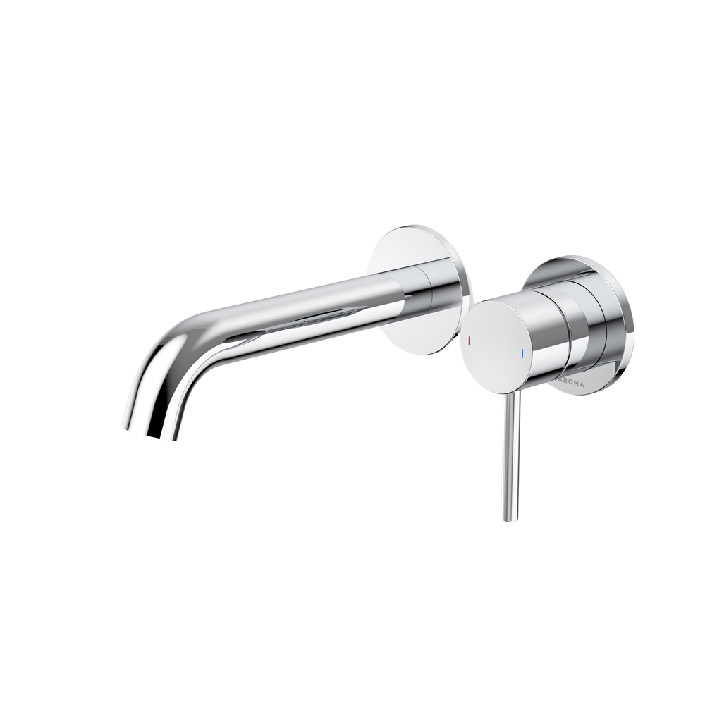 Liano II 175mm Wall Basin/Bath Mixer and Outlet Chrome Lead Free