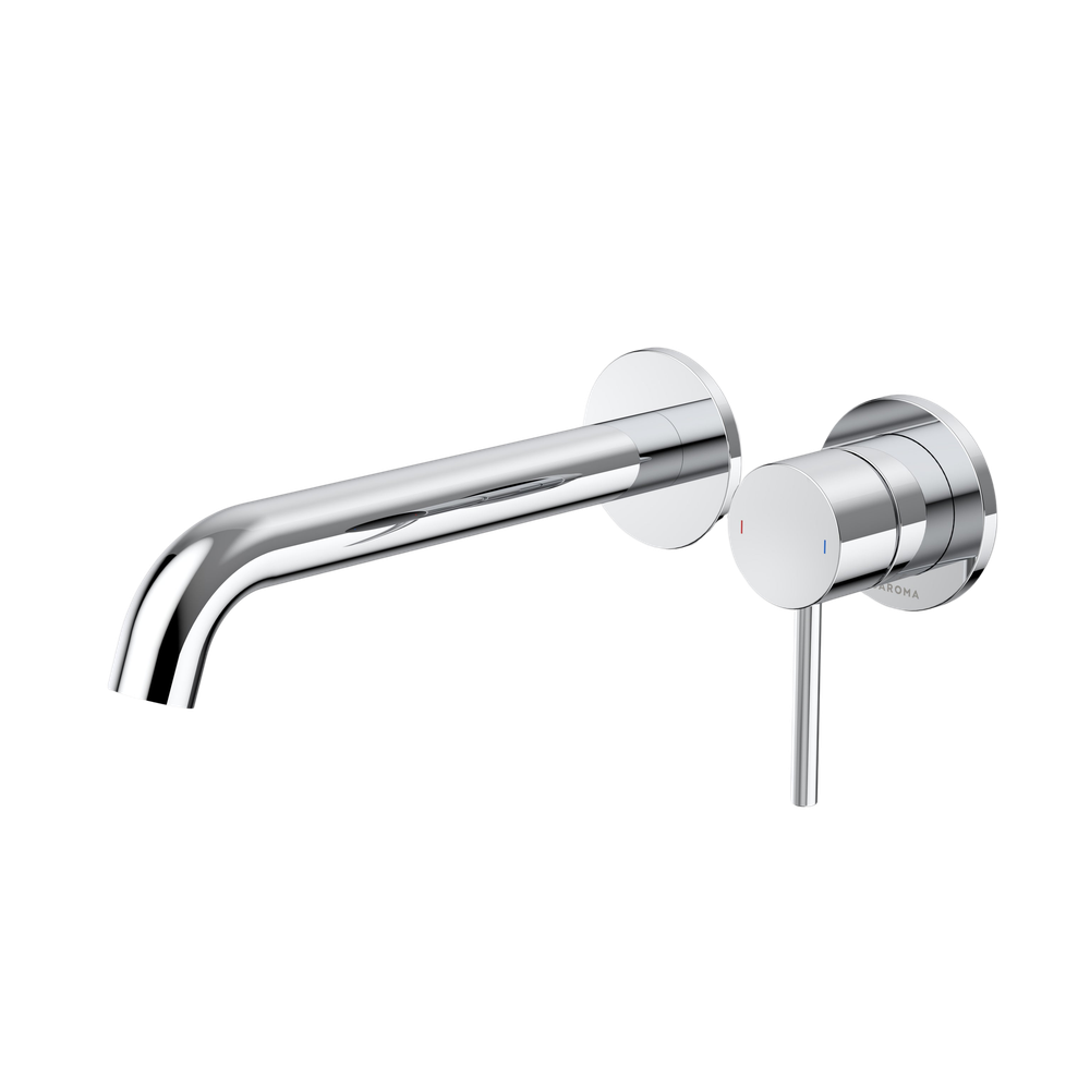 Liano II 210mm Wall Basin/Bath Mixer and Outlet Chrome Lead Free