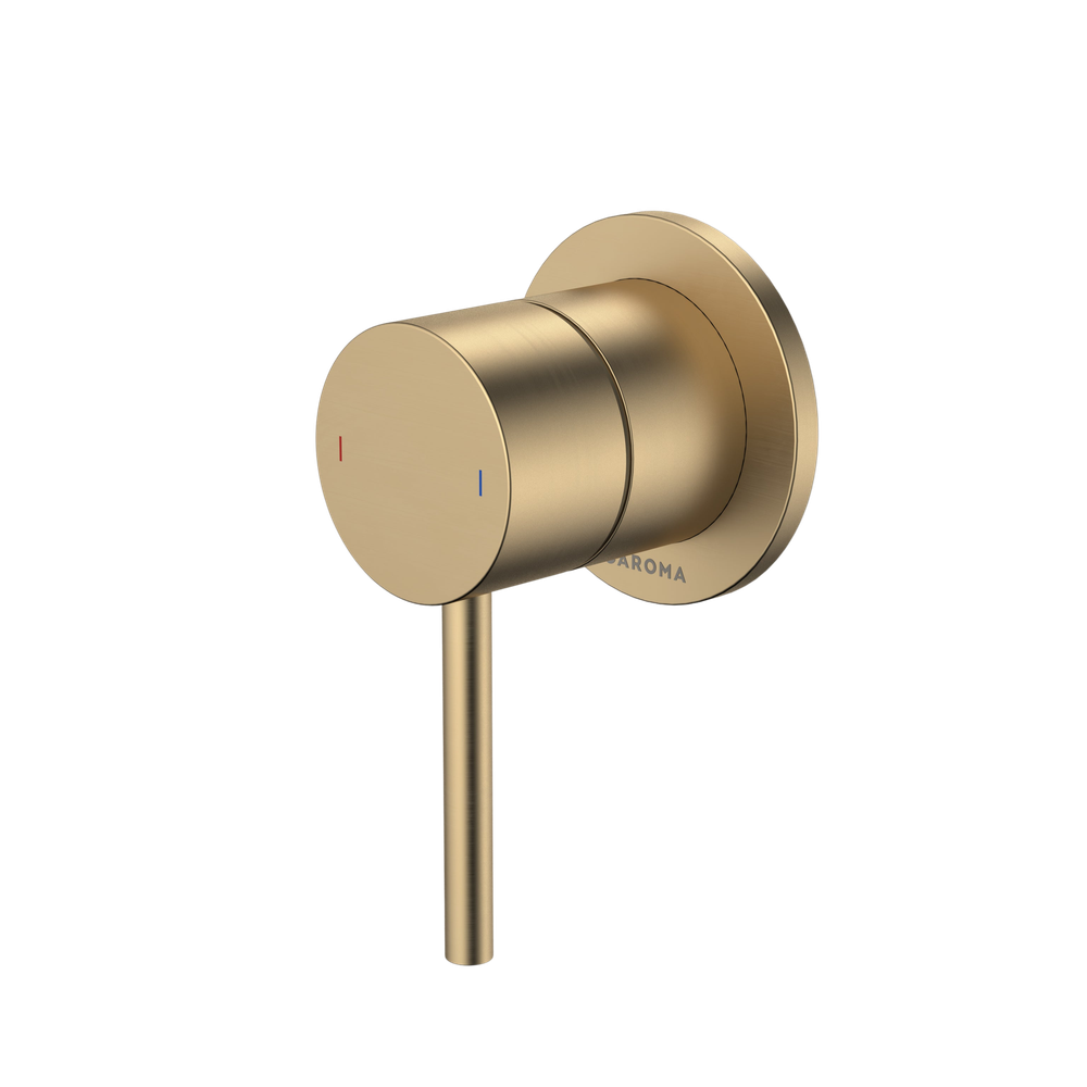 Liano II Bath / Shower Mixer Round Cover Plate Brushed Brass