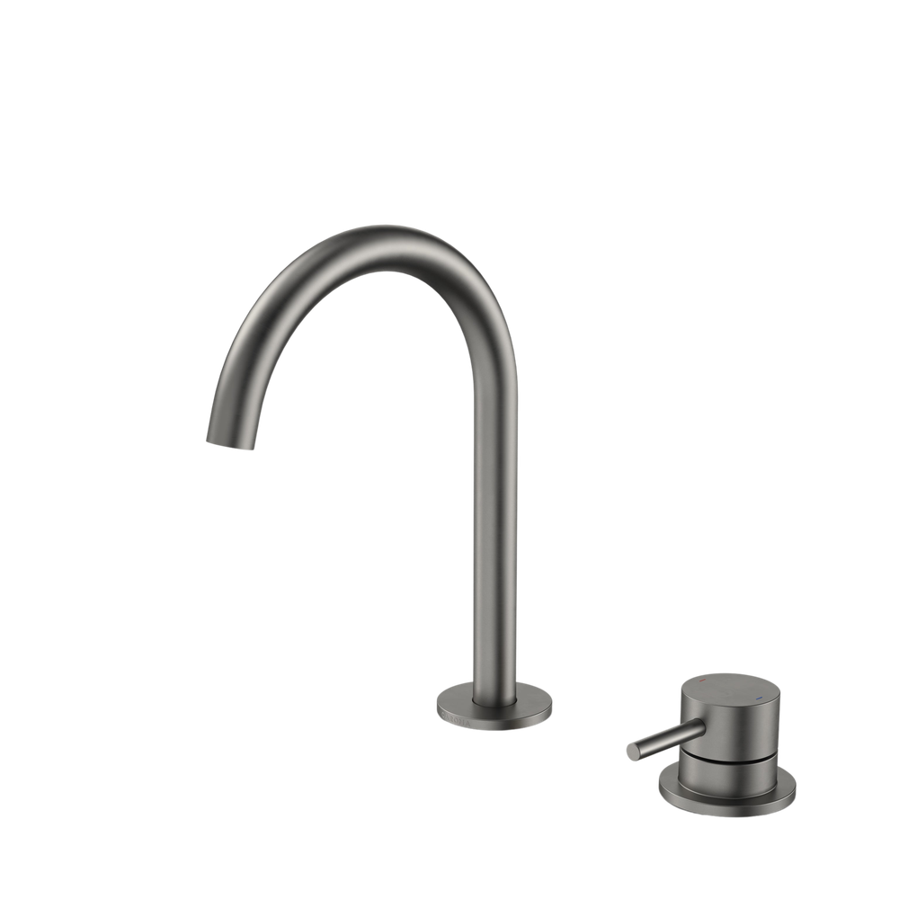 Liano II Hob Basin Mixer Set 160mm Gunmetal