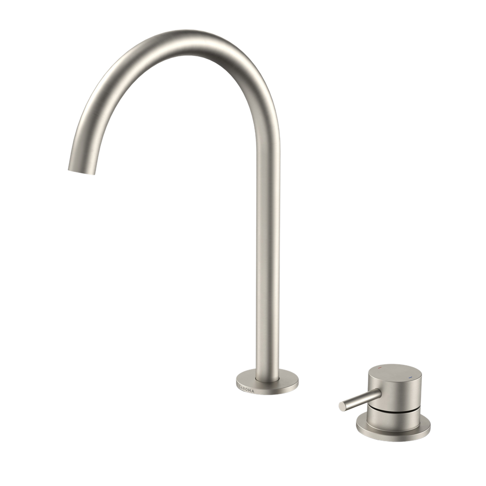 Liano II Hob Basin/Sink Mixer Set 200mm Brushed Nickel