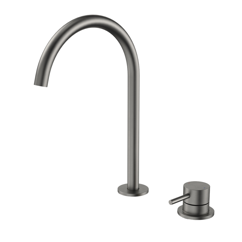 Liano II Hob Basin/Sink Mixer Set 200mm Gunmetal