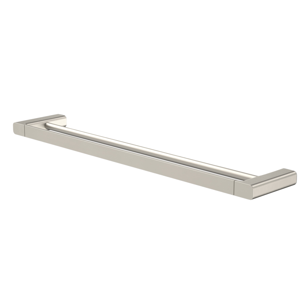 Luna Double Towel Rail 630mm Brushed Nickel