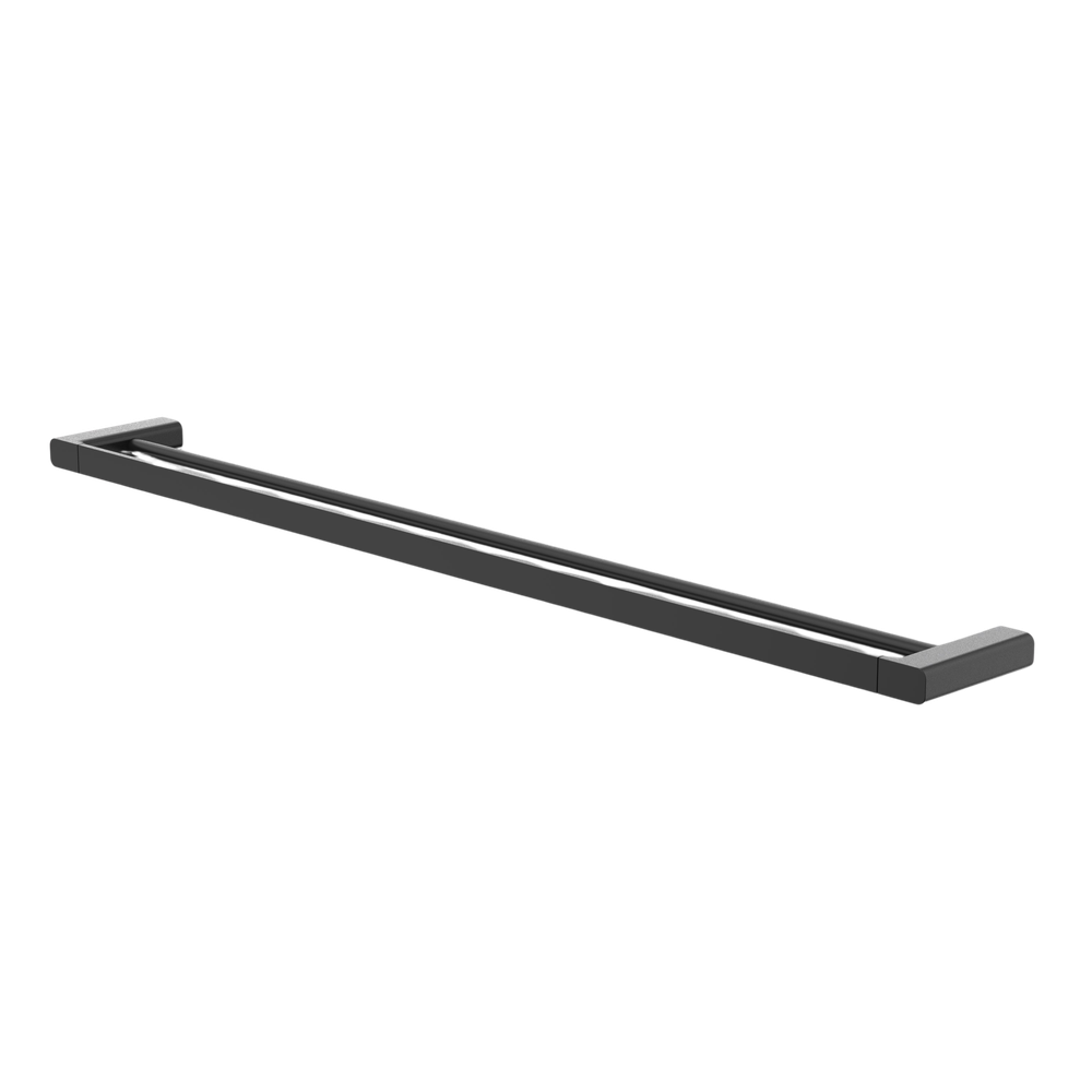 Luna Double Towel Rail 930mm Black