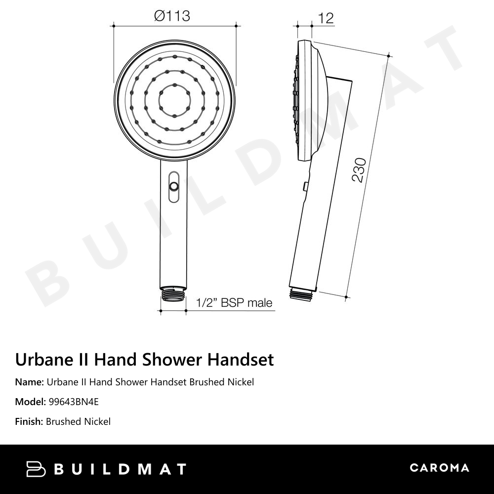 Urbane II Hand Shower Handset Brushed Nickel