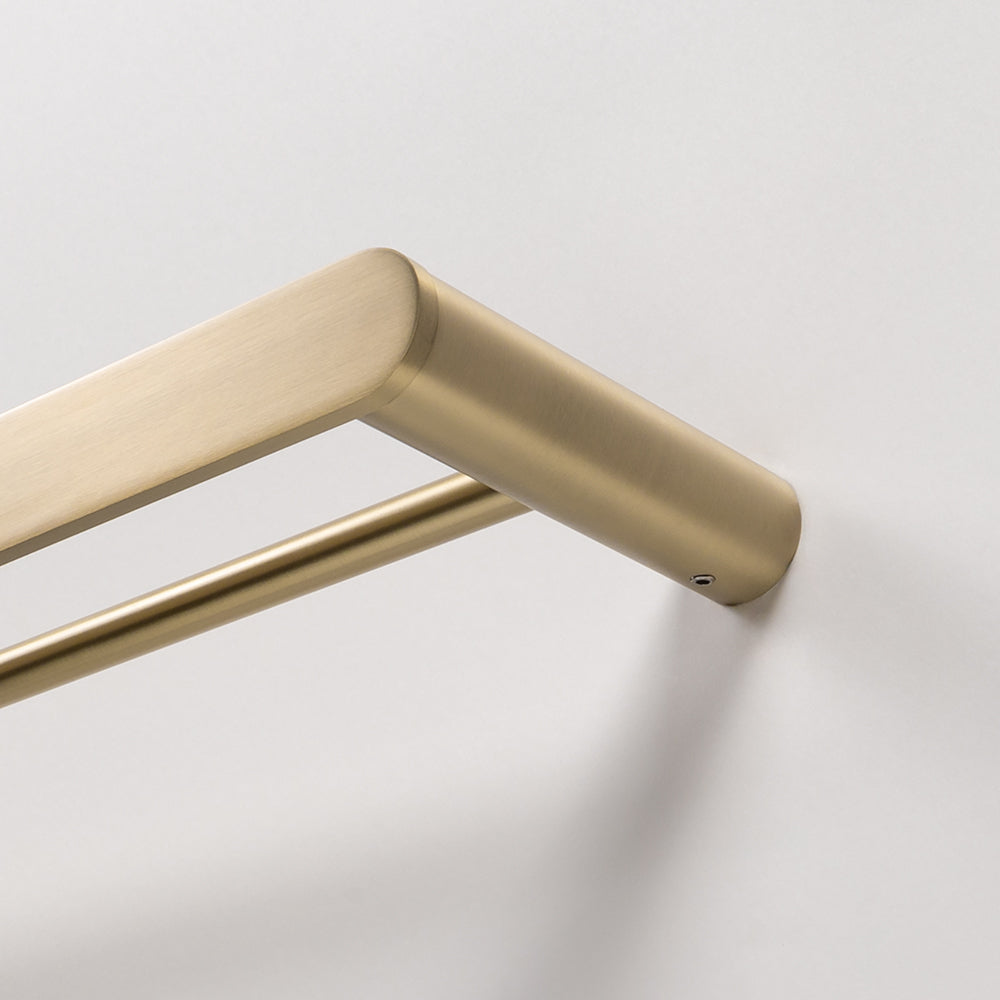 Ascari Brushed Brass Gold 800 Double Towel Rail