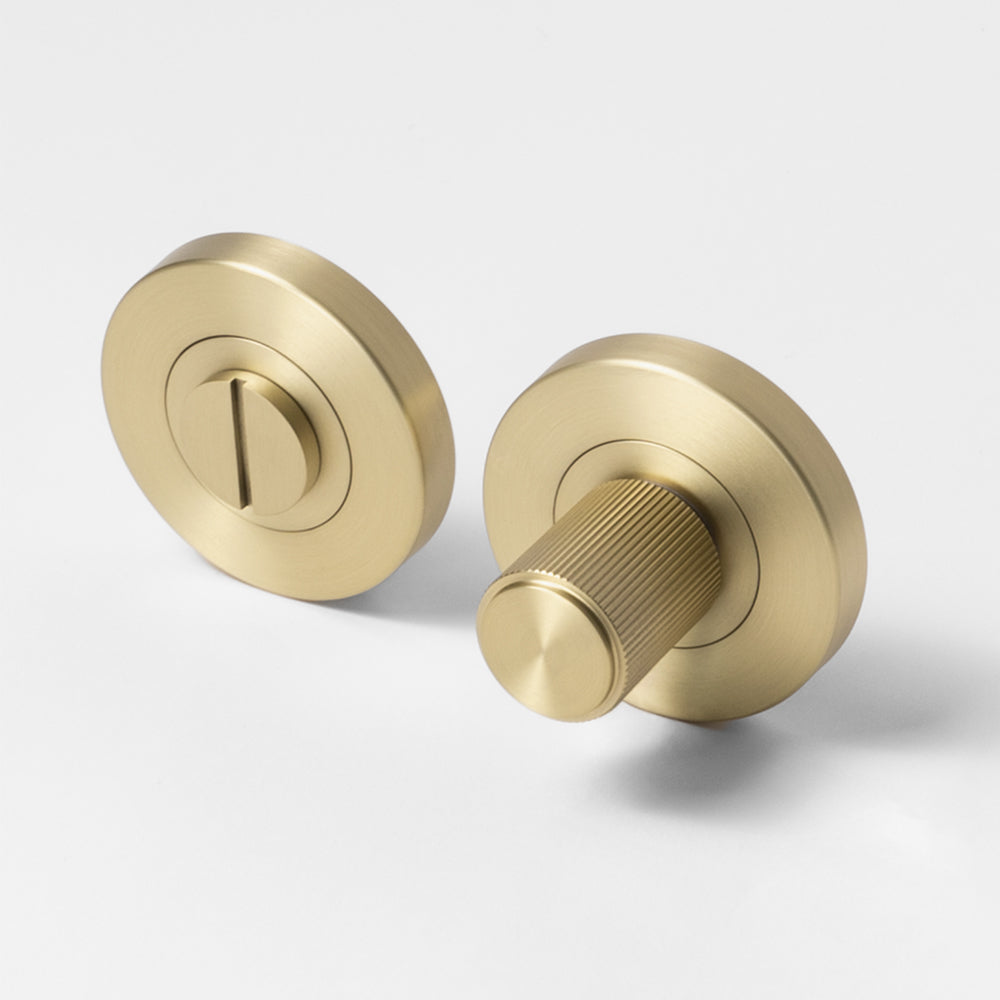 Fernando Linear Lock Set Brushed Brass Gold