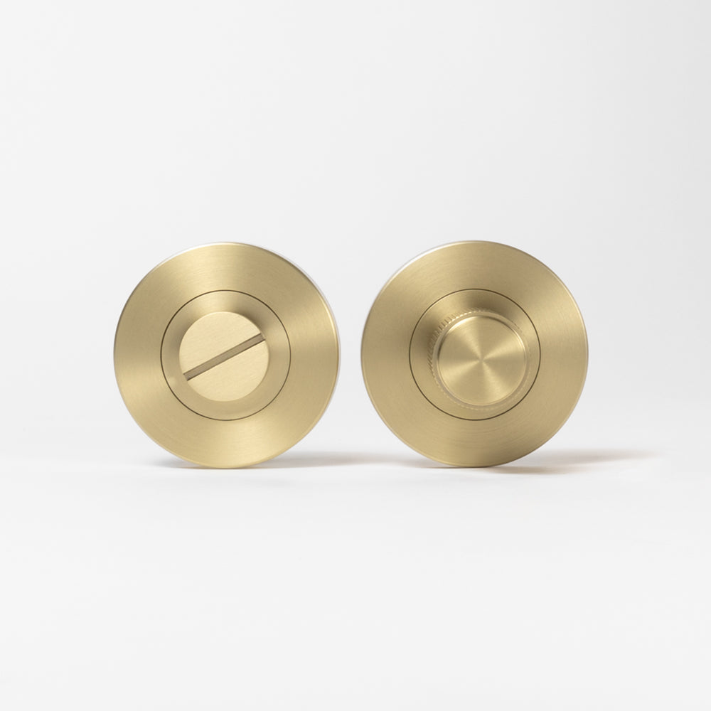 Fernando Linear Lock Set Brushed Brass Gold